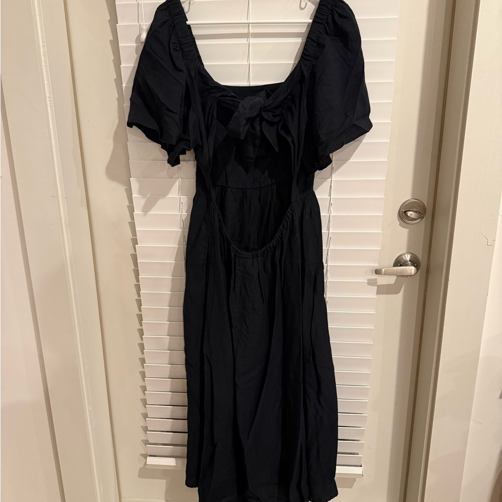 Long Black Cutout Dress